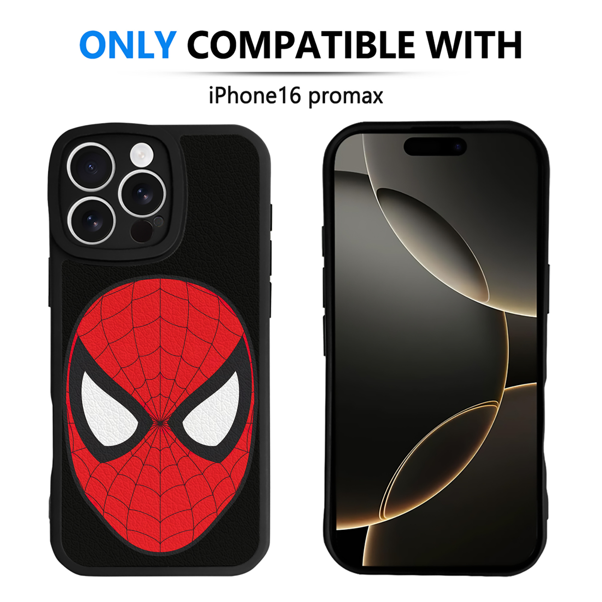 （画像用） Spider Man スパイダーマン 【iPhone 16シリーズ対応】シリコンスマホケース（レザー調） 材質：シリコン